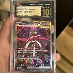 Pokemon TCG: Iron Valiant ex 213/187 - SAR - Terastal Fest - CGC Pristine 10 - Image 1