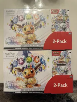 Pokemon Prismatic Evolution ETB & Booster Bundle 2 Pack In Hand SHIPS NOW 🔥 - Image 1
