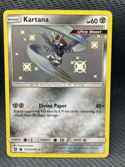 Kartana Shiny Holo Rare Hidden Fates: Shiny Vault SV33/SV94 NM Pokemon TCG - Image 1