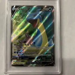 2020 Pokemon SWSH Base Set FA/Lapras V #189 PSA 10 Gem Mint Full Art - Image 2