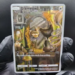 Pokemon Glameow Pocket TCG Custom Made Fan Art Holo With Texture - Image 1