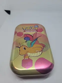 Pokemon 151 English Mini Tin Dragonite Empty *1 Mystery Gift With Purchase - Image 1