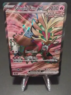 Pokemon Temporal Forces Gouging Fire EX 188/162 Ultra Rare Full Art MINT - Image 1