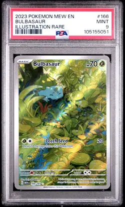 POKEMON SV 151 PSA MINT 9 BULBASAUR ILLUSTRATION RARE 166/165 - Image 1
