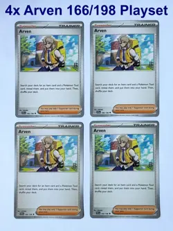 4x - Arven 166/198 - Scarlet & Violet - Pokemon TCG - Playset - Image 1