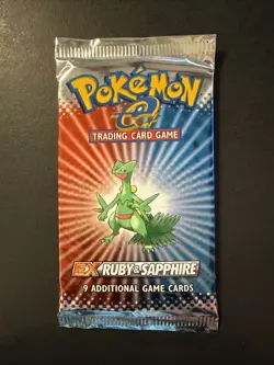 Pokemon Vintage EX Ruby & Sapphire Booster Pack Factory Sealed - Sceptile Art - Image 1