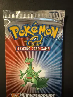 Pokemon Vintage EX Ruby & Sapphire Booster Pack Factory Sealed - Sceptile Art - Image 4