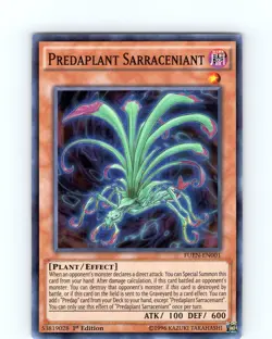 Yu-Gi-Oh TCG Predaplant Sarraceniant FUEN-EN001 1st Edition Super Rare NM - Image 1