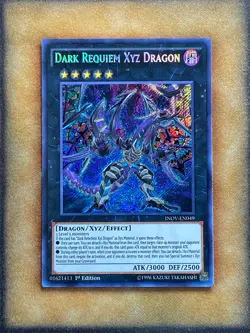 Yugioh Dark Requiem Xyz Dragon INOV-EN049 Secret Rare 1st Ed NM - Image 1
