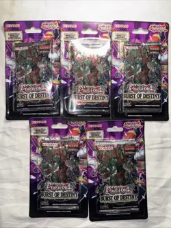 Lot Of 5 Yu-Gi-Oh Burst Of Destiny Booster Packs 1st Edition Sealed 45 Cards - Image 1