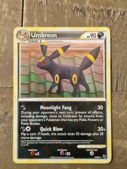 Umbreon - 10/90 Deck Exclusive LP Pokemon Card TCG Non Holo HGSS UNDAUNTED - Image 1