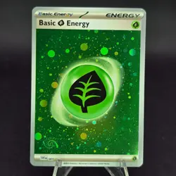 HD Grass Energy Cosmos Holo with Mew Tail Swirl SVE MEW 001 151 Pokemon Card - Image 2