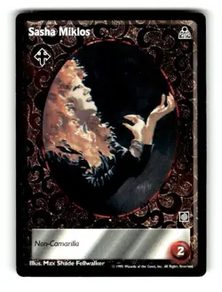 1995 WOTC Vampire Dark Sovereigns Trading card Game Sasha Miklos UC - Image 1