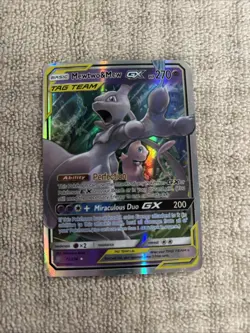Pokemon TCG Mewtwo & Mew GX Full Art Holo Card 71/236 Unified Minds - Image 1
