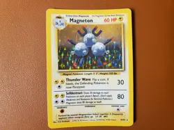 Magneton 9/102 Pokemon Base Set Holo Rare WOTC Vintage Card English LP - Image 1