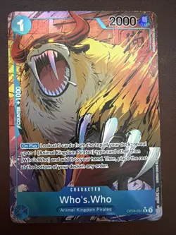 One Piece Card Game Who's.Who OP04-051 R Alternate Art Parallel NM - Image 1