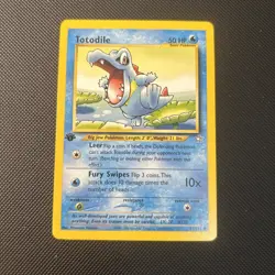Pokemon Cards: Neo Genesis 1st Edition Common: Totodile 81/111 - Image 1