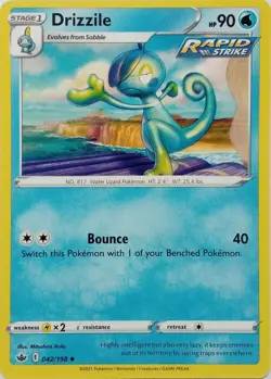 042/198 DRIZZILE | UNCOMMON | CHILLING REIGN POKEMON CARD - Image 1