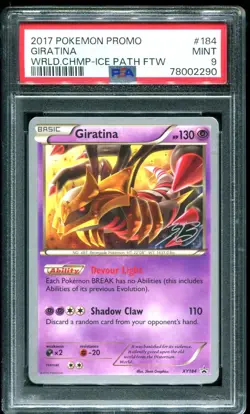 PSA 9 Giratina World Championships Ice Path FTW Promo 2017 Pokemon Card #184 - Image 1