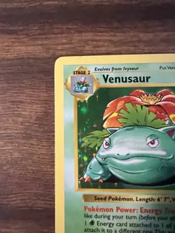 Pokemon TCG Venusaur Base Set Shadowless Holo Unlimited Rare Card 15/102 1999 - Image 2