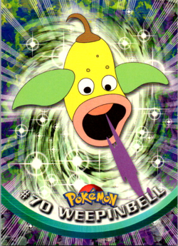 Weepinbell Topps TV Animation Black Logo #70 Pokemon Card - Image 1