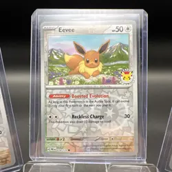7 CARD DEAL! Pokemon Eevee 074/131 Pokemon Day Stamped 2025 Reverse Cosmos Holo - Image 4