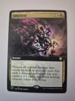 1x Inkshield (Extended Art) #398 Commander 2021 Magic The Gathering Card NM x1 - Image 1