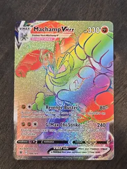 Machamp VMAX 194/189 Astral Radiance Rainbow Secret Rare Holo Card NM - Image 1