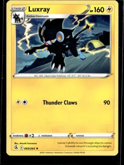 Pokemon Luxray 093/264 Fusion Strike Non Holo Rare 4 Card Lot - Image 1