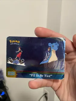 TOPPS POKEMON SERIES FIT TO BE TIED FOIL CARD TV ANIMATION Lapras and Blastoise - Image 1