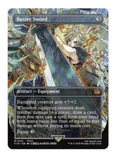 NM BORDERLESS - Buster Sword - MTG: Universe's Beyond Final Fantasy - Free Ship - Image 1