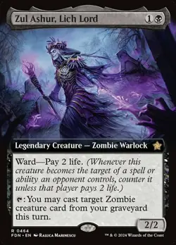 Mint/Near-Mint, English - 1 x MTG Zul Ashur, Lich Lord - Extended Art Magic: The - Image 1
