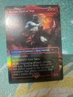 🌟 Kratos, God of War FOIL PlayStation 🎮 Secret Lair MTG 🌟 - Image 1