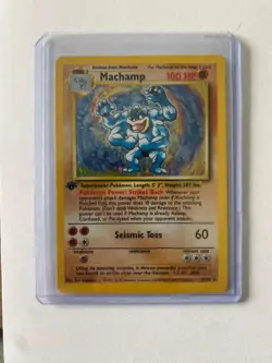 Pokemon TCG Machamp Base Set 8/102 Holo 1st Edition Holo Rare - Image 1