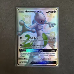 Pokemon Mewtwo GX SV59/SV94 Hidden Fates Shiny Vault Shiny Holo Rare 190 HP - Image 1