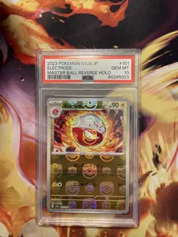 PSA 10 GEM MINT 2023 Pokemon Japanese SV2a 151 ELECTRODE #101 MASTER BALL HOLO - Image 1