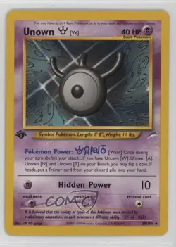 Unown W 1st Ed. Pokemon Neo Destiny #29 2002 - Image 1