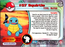 Pokemon Squirtle #07 Topps TV Animation Edition Holo Blue Logo VLP - Image 2
