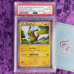PSA 10 2010 Shining Pikachu 1st Edition UR 056 Pokemon Japanese Graded GEM MINT - Image 2