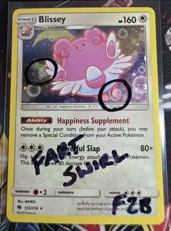 Fart Swirl Blissey #153/214 Cosmos Promo Rare Pokemon TCG Lost Thunder LP F2B - Image 1