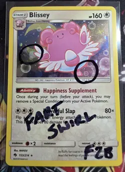Fart Swirl Blissey #153/214 Cosmos Promo Rare Pokemon TCG Lost Thunder LP F2B - Image 2