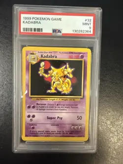 1999 Pokemon Kadabra 1st Edition Base Set #32/102 PSA 9 Mint - Image 1