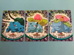 Pokemon Bulbasaur- Ivysaur- Venusaur 1999 Topps TV Animation Non-Holo - Image 1