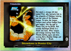 Pokemon Topps EP5 Showdown in Pewter City TV Animation Silver Foil Blue Logo - Image 2
