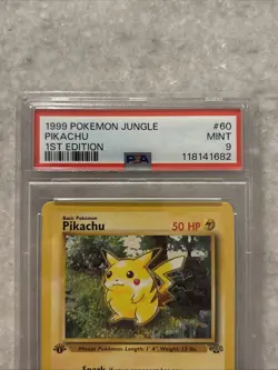1999 Pokemon Jungle 1st Edition #60 Pikachu PSA 9 Mint - Image 2