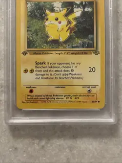 1999 Pokemon Jungle 1st Edition #60 Pikachu PSA 9 Mint - Image 3