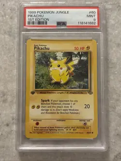 1999 Pokemon Jungle 1st Edition #60 Pikachu PSA 9 Mint - Image 4