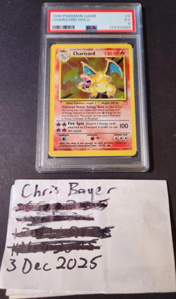 Pokemon TCG Charizard #4/102 Base Set Unlimited, Holographic, Graded PSA 5, EX - Image 1