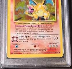 Pokemon TCG Charizard #4/102 Base Set Unlimited, Holographic, Graded PSA 5, EX - Image 4