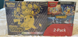 Pokemon Surging Sparks ETB + Booster Bundle 2-Pack Costco SEALED - Image 1